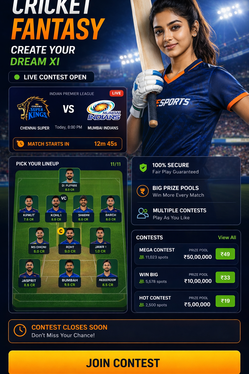 Come Guru Club cricket matchday visual