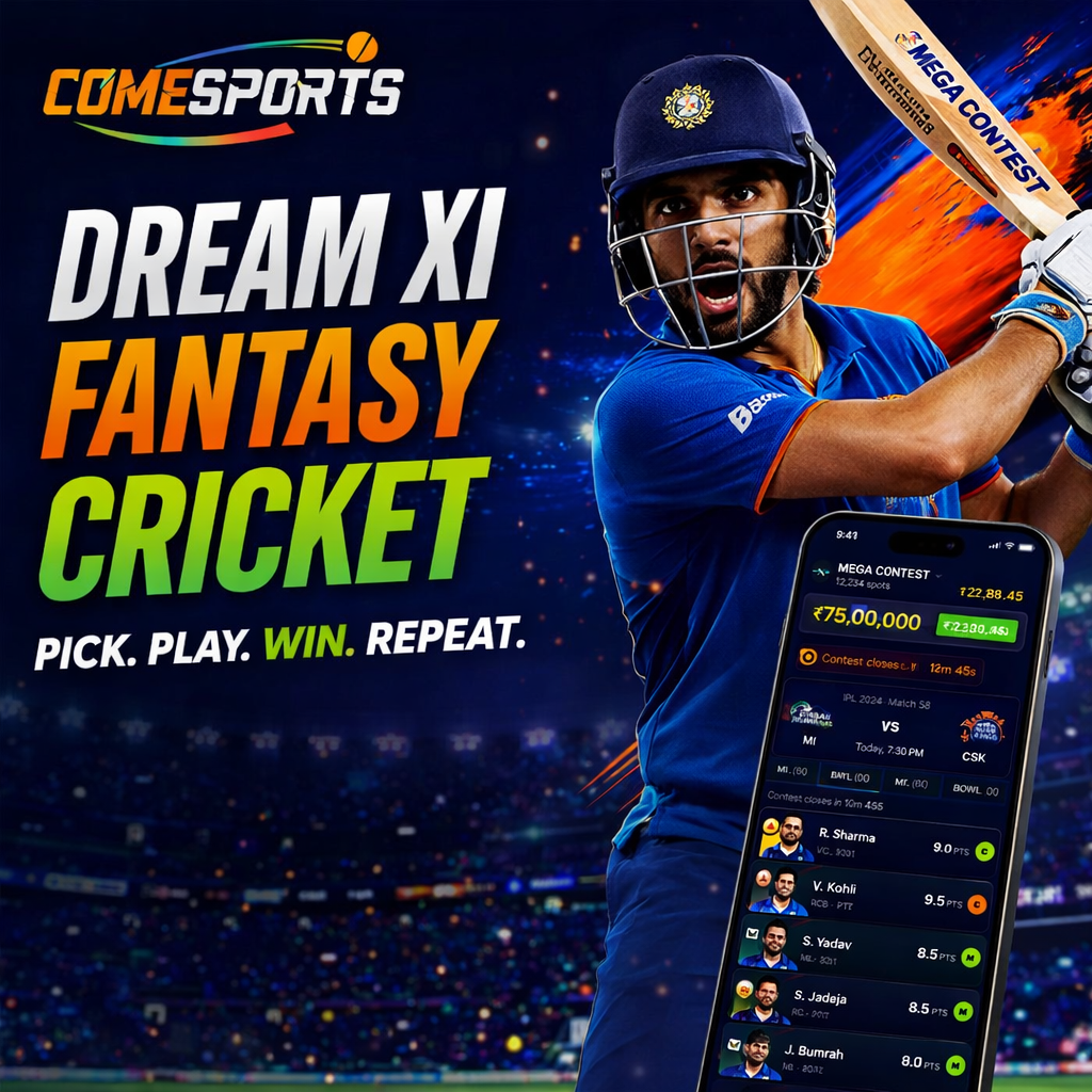Come Guru Club Dream XI fantasy cricket ad visual